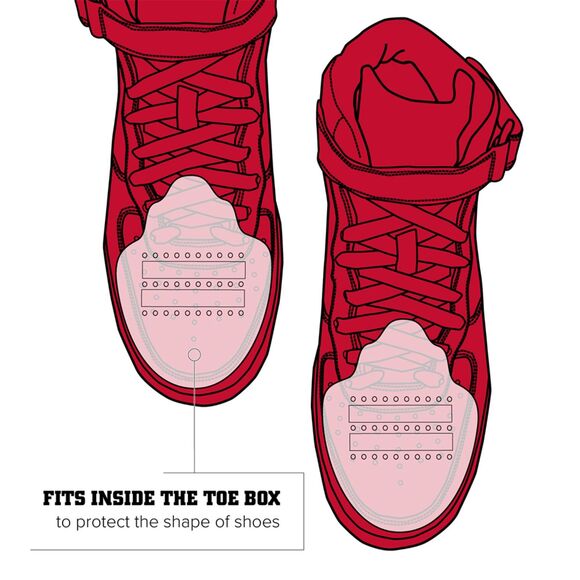 ForceField Shoe Crease Preventer Patented Sneakers Protectors - Medium White - Picture 6 of 10